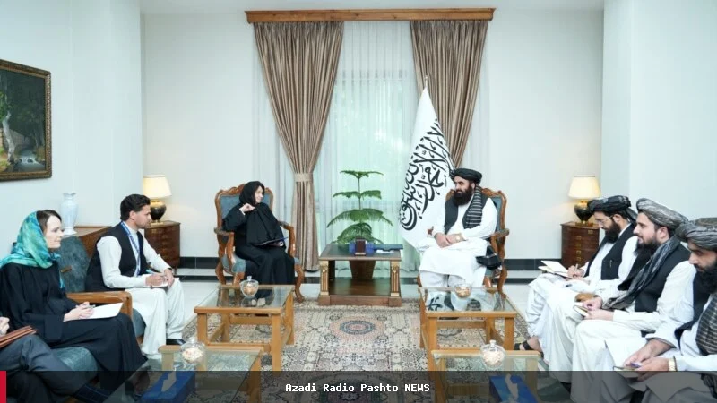 روزمیری دیکارلو با امیرخان متقی درباره کمک‌های بشری به افغانان گفتگو کرد