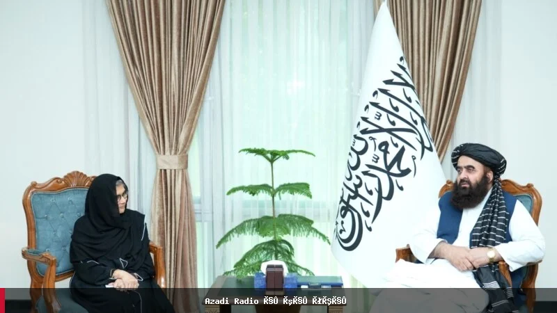 رباب فاطمه به‌عنوان رئیس یوناما با وزیر خارجه طالبان دیدار کرد