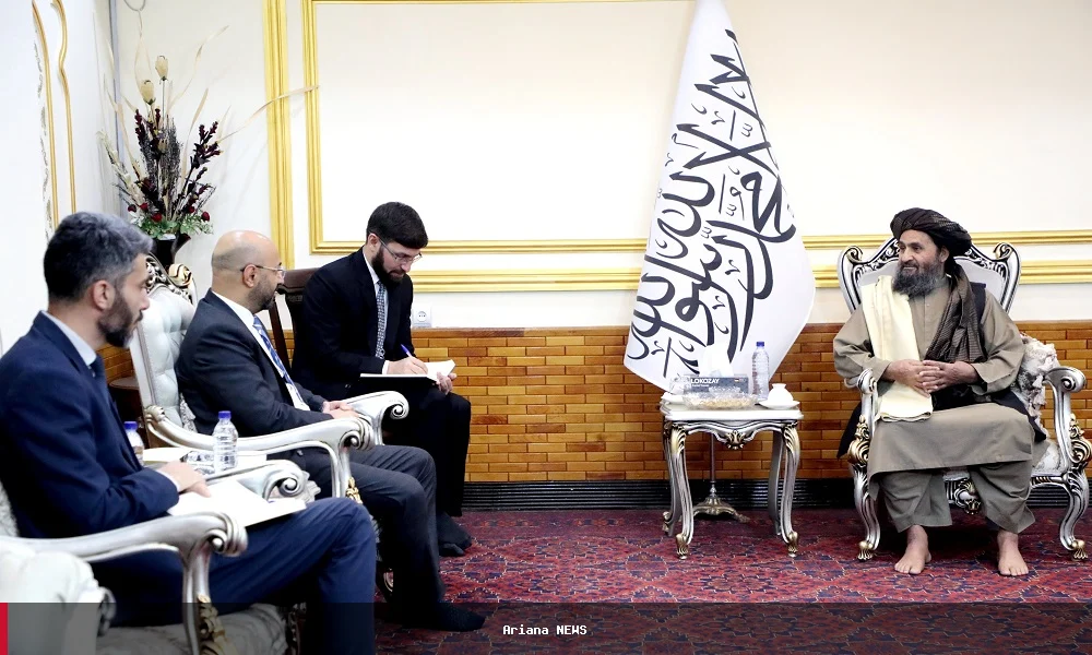 ملا عبدالغنی برادر با سفیر ترکیه در افغانستان درباره گسترش روابط اقتصادی گفتگو کرد